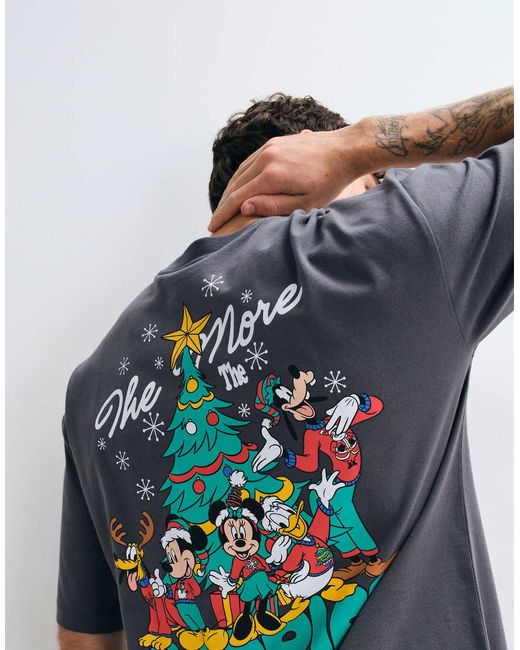 ASOS White Disney Relaxed T-shirt With Mickey And Friends Print for men