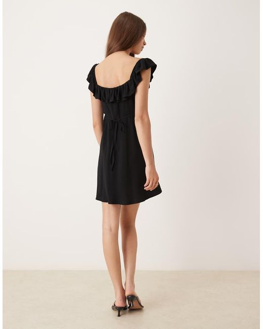 Nobody's Child Natural Libby Frill Sleeve Mini Dress