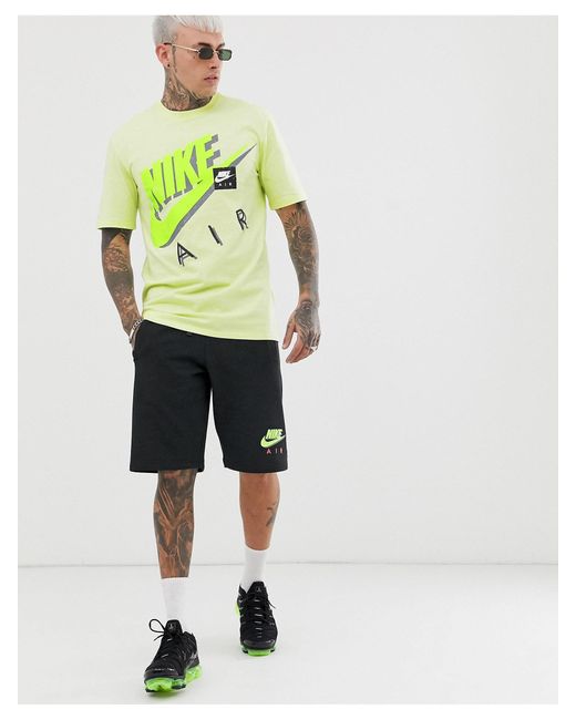 T-shirt avec logo fluo oversize Nike pour homme en coloris Vert | Lyst