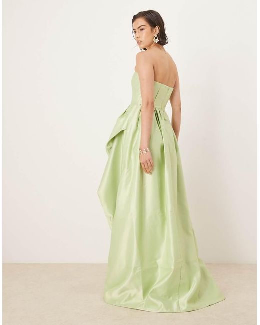 True Decadence Green Strapeless Maxi Dresses