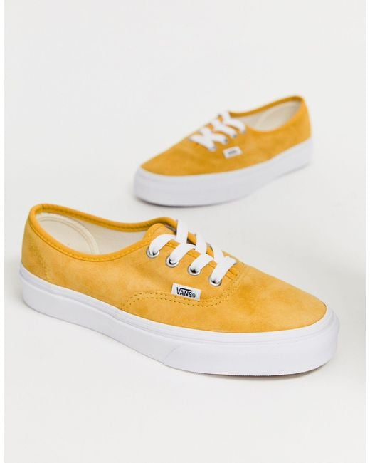 Vans Yellow Authentic Mustard Suede Trainers