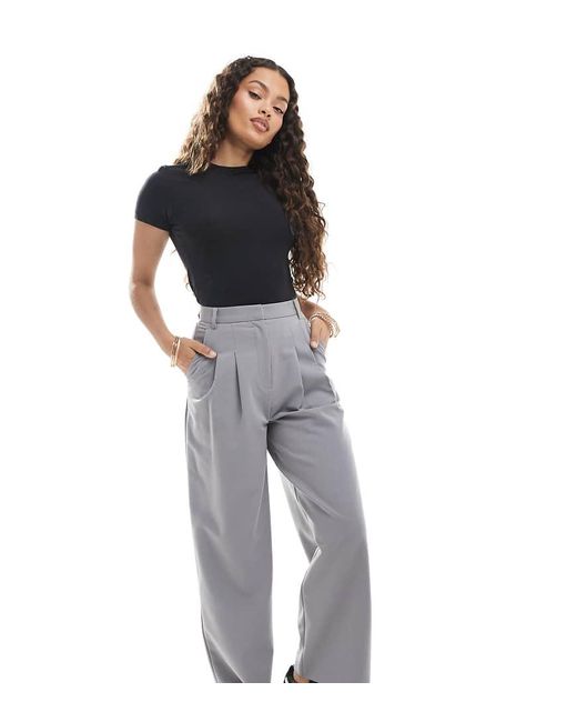 Pantalones De Sastre De Pernera Ancha De Miss Selfridge de color Black