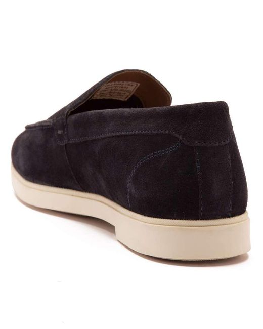 Thomas Crick Black 'Fenway' Suede Leather Slip-On Casual Loafer Shoes for men