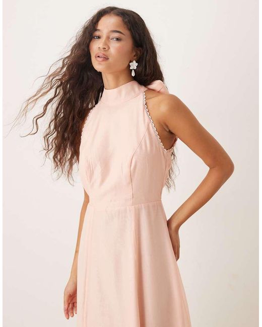 True Decadence Pink Strapeless Maxi Dresses