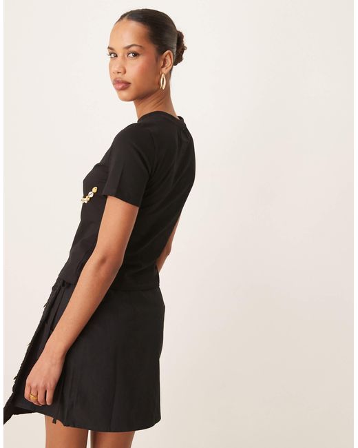 Never Fully Dressed Black Shell Boob Baby Tee