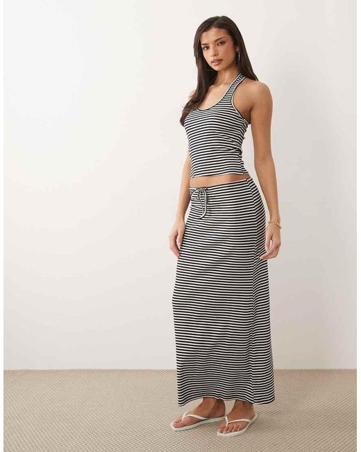 ASOS Gray Textured Knit Halter Neck Top Co-ord
