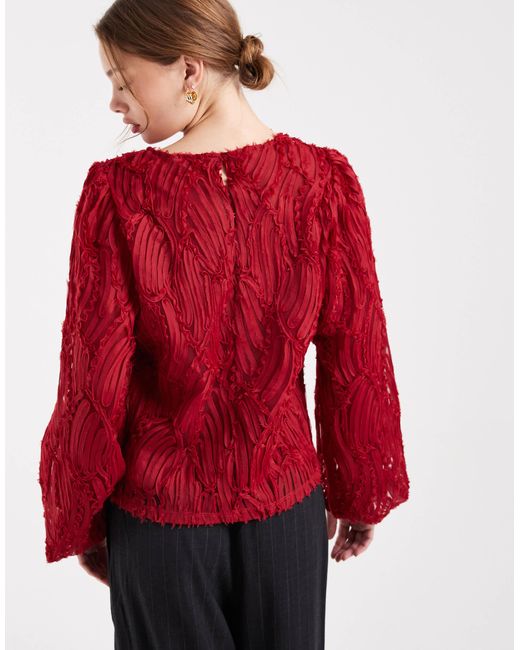 Object 3D Textured Long Sleeve Top