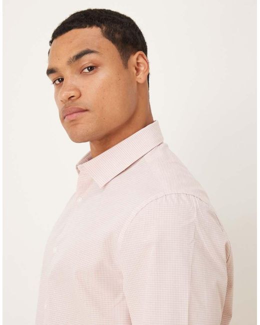 ASOS White Formal Check Regular Shirt for men