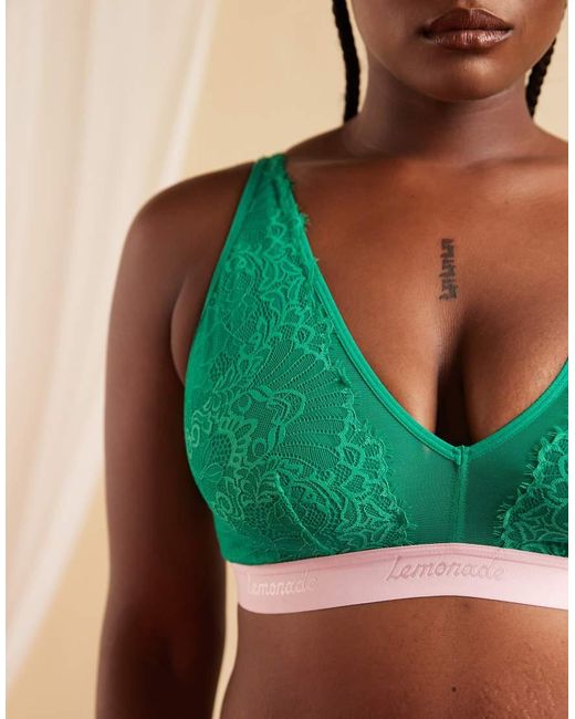 Lemonade Dolls Green Fuller Bust Synergy Lace Bralette