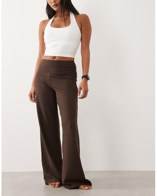 4505 Black Petite Icon Soft Touch High Waist Wide Leg Dance Pant