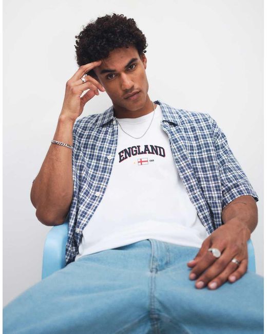 Jack & Jones White World Cup England T-shirt for men
