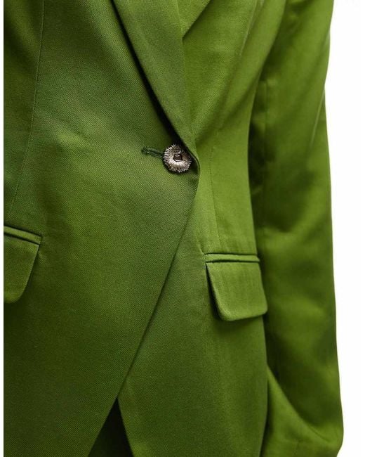 TOPSHOP Green Co Ord Premium Wedding Guest Occasion Blazer
