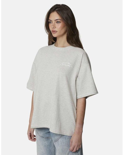 Good For Nothing Gray Oversized Graphic Tee
