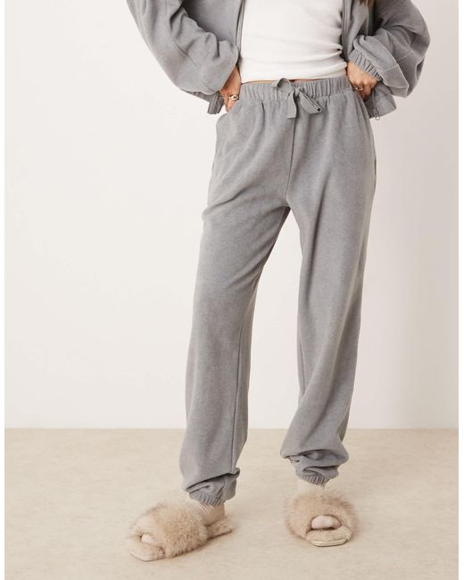ASOS Natural – mix & match – lounge-jogginghose aus fleece