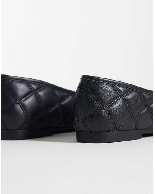 Tommy Hilfiger Black Quilted Ballet Pump