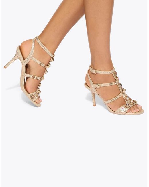 Kurt Geiger Metallic Octavia Gladiator Sandal Heeled Sandals