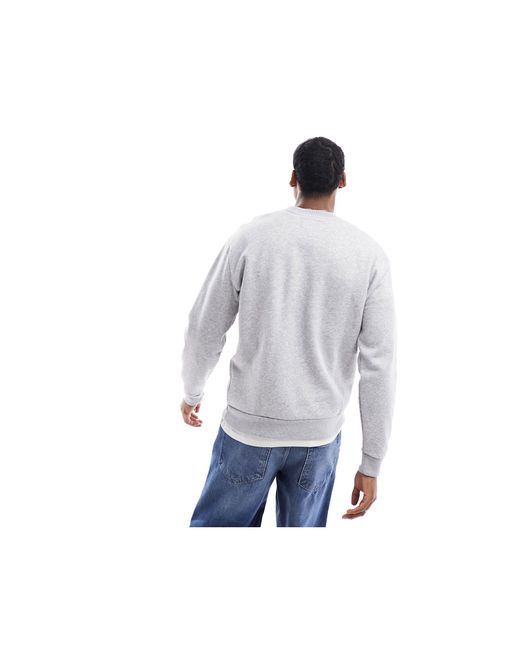 Hollister – locker geschnittenes sweatshirt in Gray für Herren