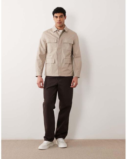 Mango Natural 100% Cotton Pocket Detail Jacket for men