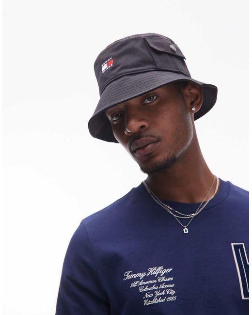 Tommy Hilfiger Blue Flag Bucket Hat for men