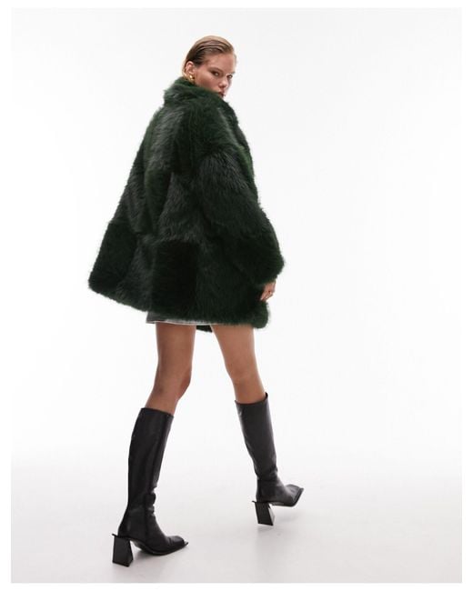 Mid length shop fur coat