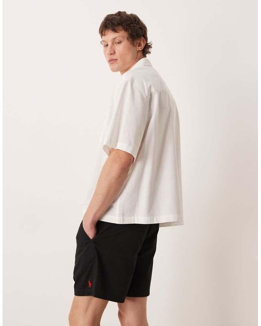 Polo Ralph Lauren White Icon Logo Shorts for men