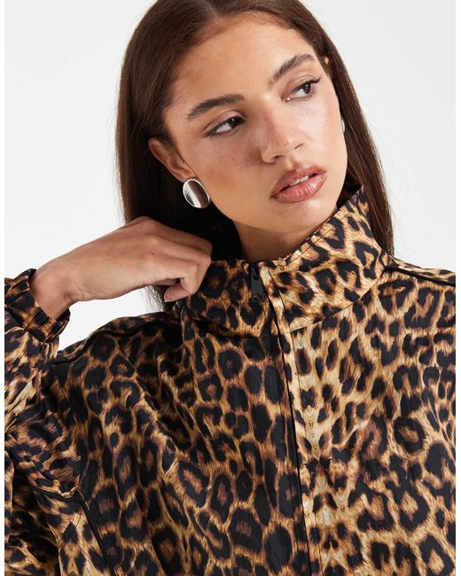 ASOS Brown Oversized Track Jacket