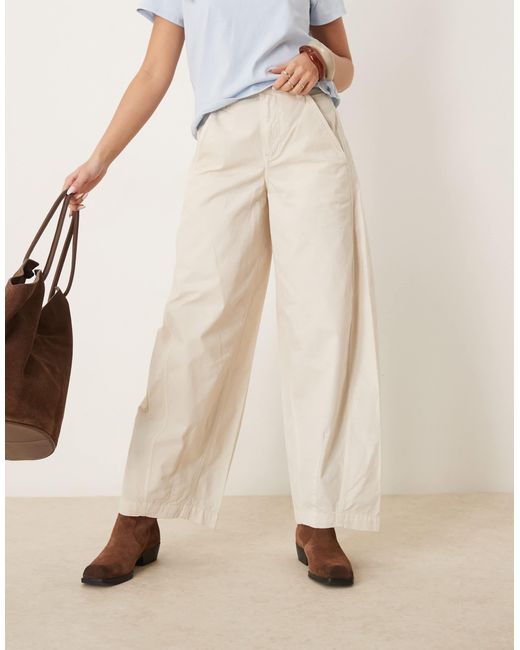 Free People Natural Rylee Relaxed Chino Trousers