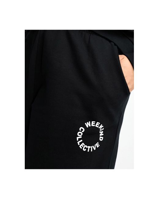 ASOS Black Asos – weekend collective curve – oversize-jogginghose