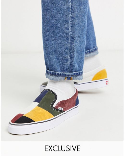 Vans Segeltuch – bunte sneaker zum hineinschlüpfen mit patchwork-design,  exklusiv bei asos in Blau für Herren | Lyst AT