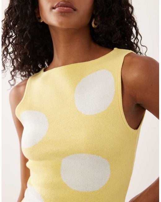 ASOS Natural Knit Asymmetric Top