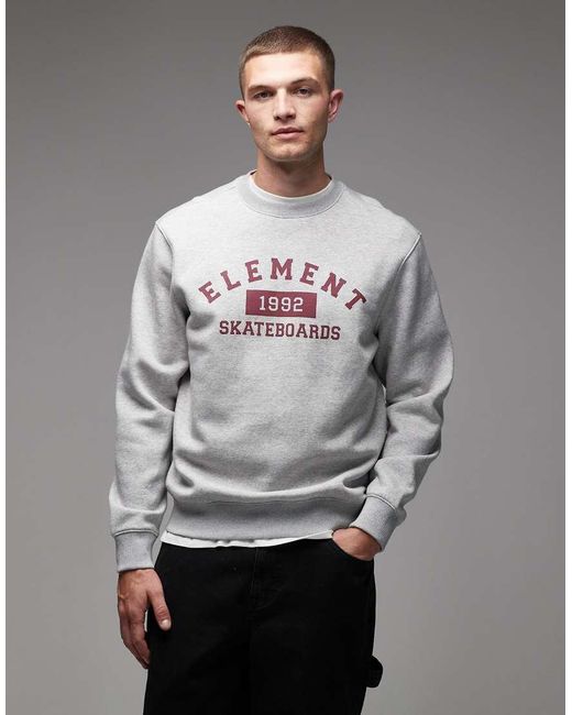 Sudadera Gris Medio Con Logo Home Team De Element de hombre de color Gray