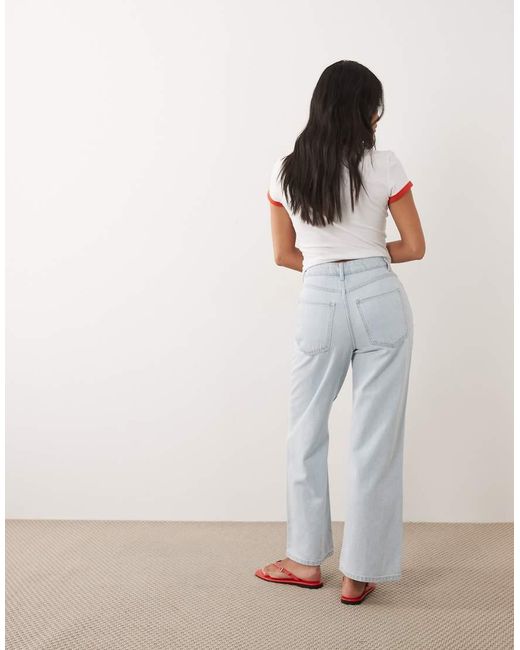 New Look White Adalae Wide Leg Jeans