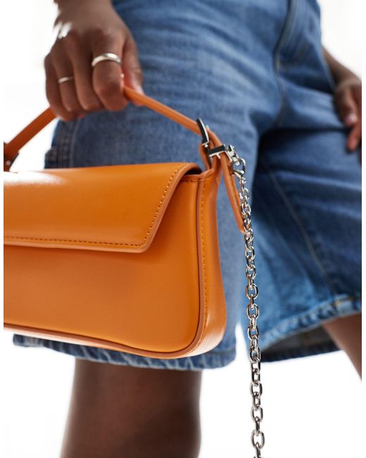 Petit sac porté épaule Mango en coloris Orange