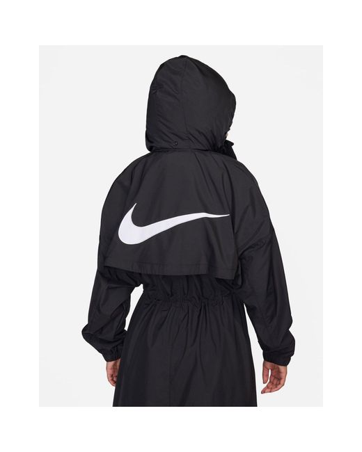 Nike Black Oversized Trench Jacket