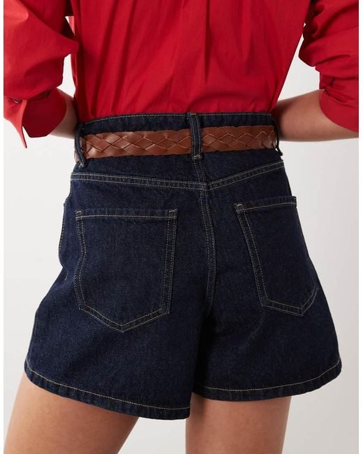Mango Red Starring Hailey Bieber 100% Leather Braided Belt
