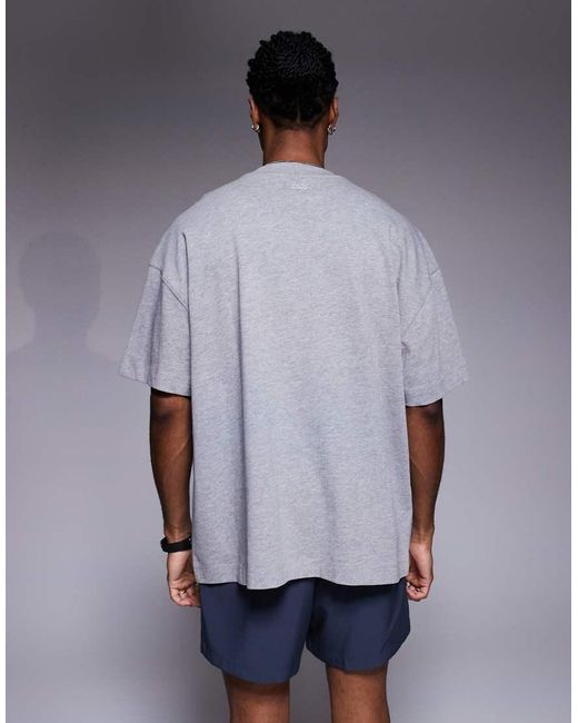 4505 Gray Icon Heavyweight Cotton Oversized T-Shirt With Quick Dry Finish for men