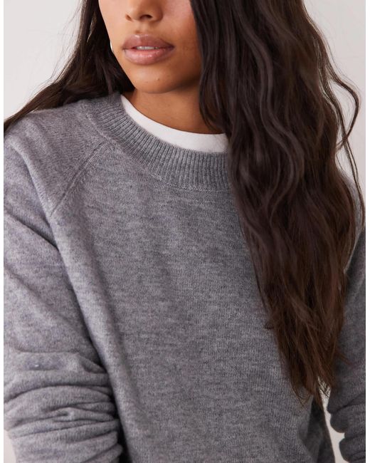 ASOS Gray Basic-pullover mit rundhalsausschnitt