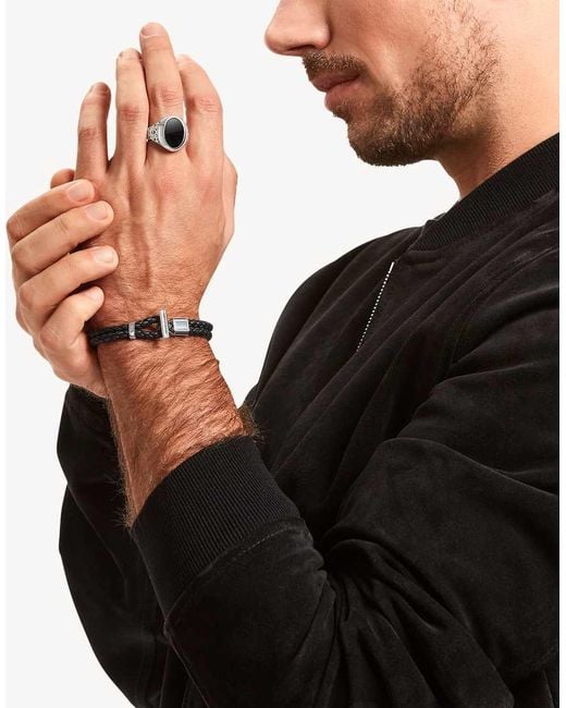 Anello Nero E Argentato di Thomas Sabo in Metallic