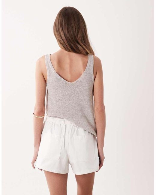 ASOS White Denim Pull On Short