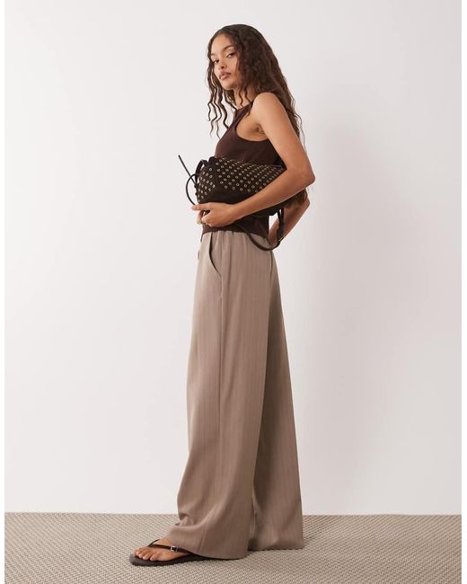 Miss Selfridge Brown Tailored Pull On Pants