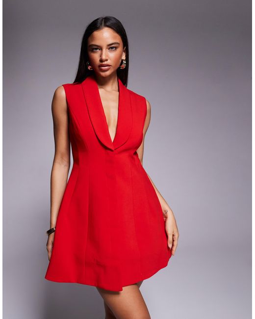 open lace back dress FLOW Red Off Shoulder Winged Bardot Mini Dress  Dolls of Decadence