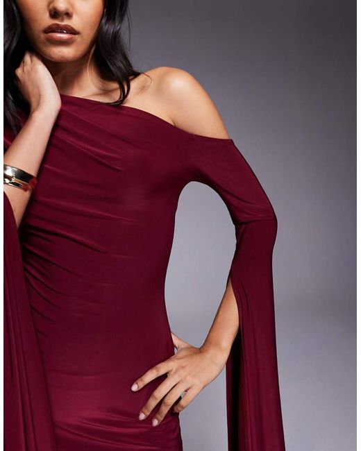ASOS Red Super Split Sleeve Mini Dress