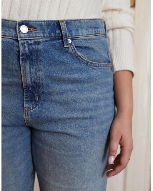 Asos design curve - jean large ajusté et délavé ASOS en coloris Blue