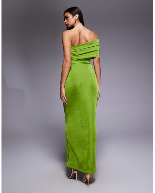 Aria Cove Green Double Layered Slinky Multiway Bodycon Maxi Dress