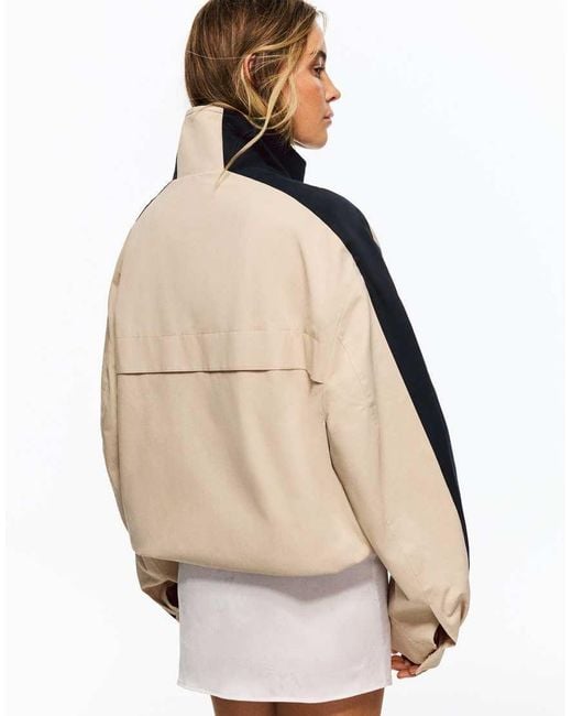 Bershka Natural Cotton Windbreaker Jacket for men