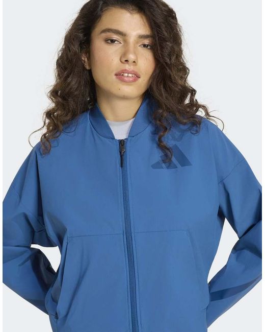 Adidas Originals Blue Adidas Z.N.E. Woven Bomber