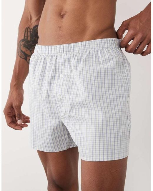 ASOS Blue 2 Pack Woven Boxers for men