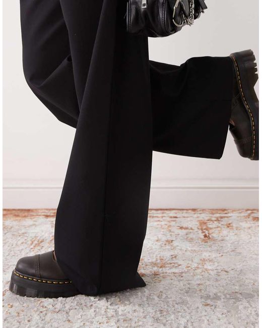 Weekday Black Wide Leg Tailored Trousers