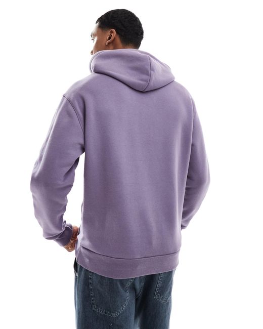 Hollister – lässig geschnittener kapuzenpullover in Purple für Herren