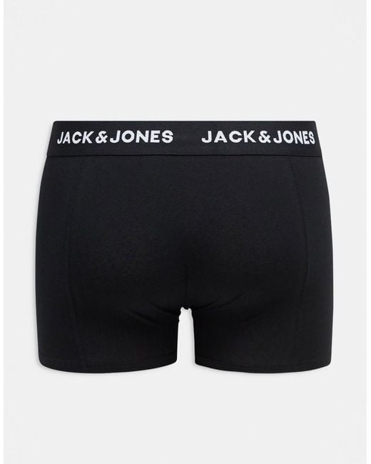 Jack & Jones Black 5 Pack Trunks for men